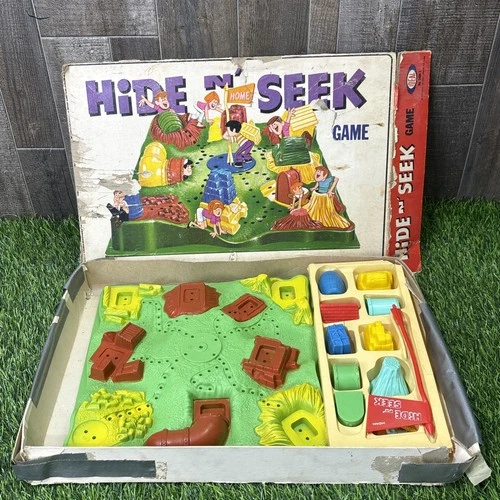 Vintage Ideal Hide & Seek Game Complete Retro Board Game Movie Prop
