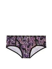 Victoria's Secret PINK Smooth Side Trim Logo Hipster Panty Purple PINK Print
