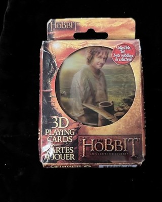 The Hobbit 3D Playing Cards Lenticular Deck in Metal Tin New NIB