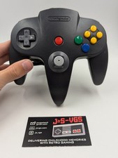 Nintendo N64 Controller Black OEM Original Tested Working