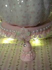 shabby sweet hand painted + pink polka dot glitter fabric LIL Halloween Pumpkin — photo 2