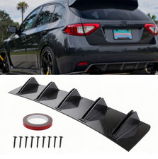 For Subaru Wrx Carbon Fiber Style Rear Diffuser Fins Bumper Splitter Spoiler Lip For Subaru Wrx Carbon Fiber Style Rear Diffuser Fins Bumper Splitter Spoiler Lip