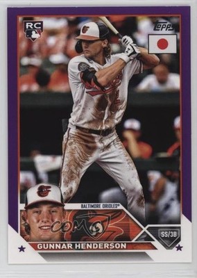 2023 Topps Japan Edition Purple 2/50 Gunnar Henderson #31 Rookie RC 08k5