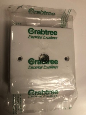 Crabtree 7265 weiß Capital Serie einzelne TV-Platte direkter Anschluss mit Schrauben