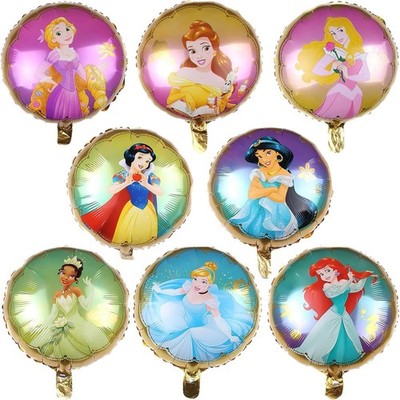 8 Pcs Princess Foil Balloons for Birthday Wedding Baby Shower Party Decor