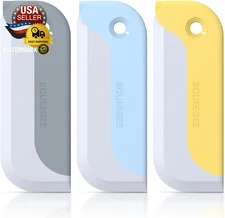 3 Pack Small Squeegees, Squeegee for Shower Glass, Car Window Squeegee, Glass Sq