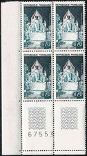 FRANCE 1963  TOUR DE CESAR  Bloc x 4  YT  n° 1392A Neuf ★★ luxe / MNH (A)