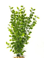 12" SMALL PEA LEAF 3-stem Soft Plastic Plant, Stone Base, Lower Forty Farm, uniq