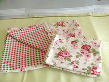 Ikea Rosali Bettwäsche Rosen kariert geblümt ca 130 x 190 Bezug  ca 75 x 80 cm-2