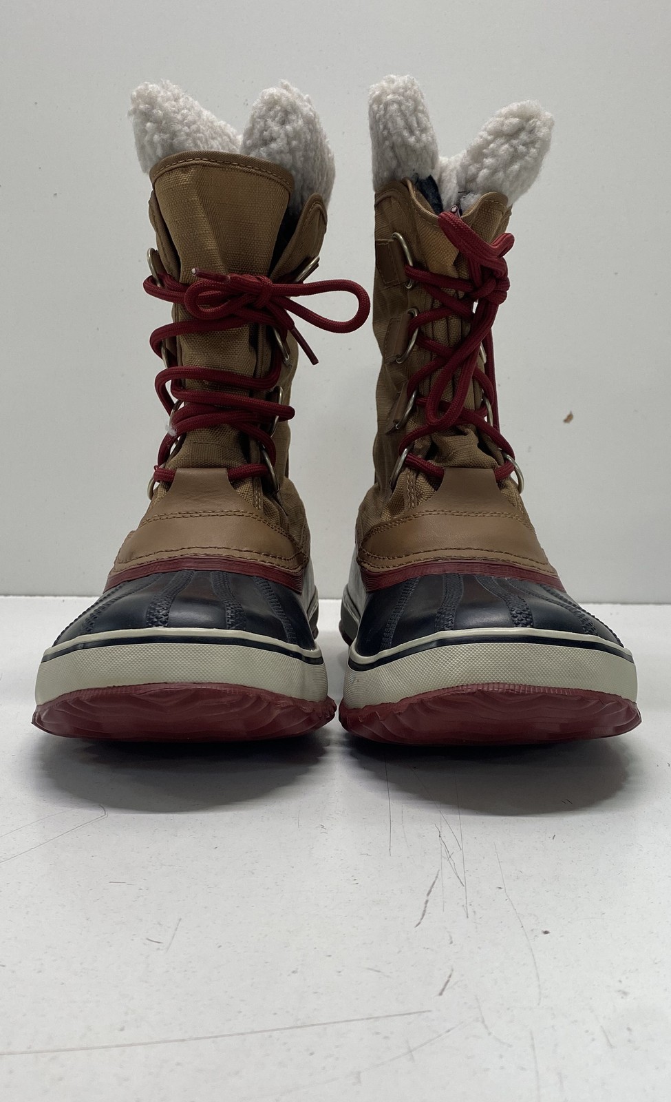 Sorel Tan/black/red Solid Winter Boot Boot Men 8.5 - image 2