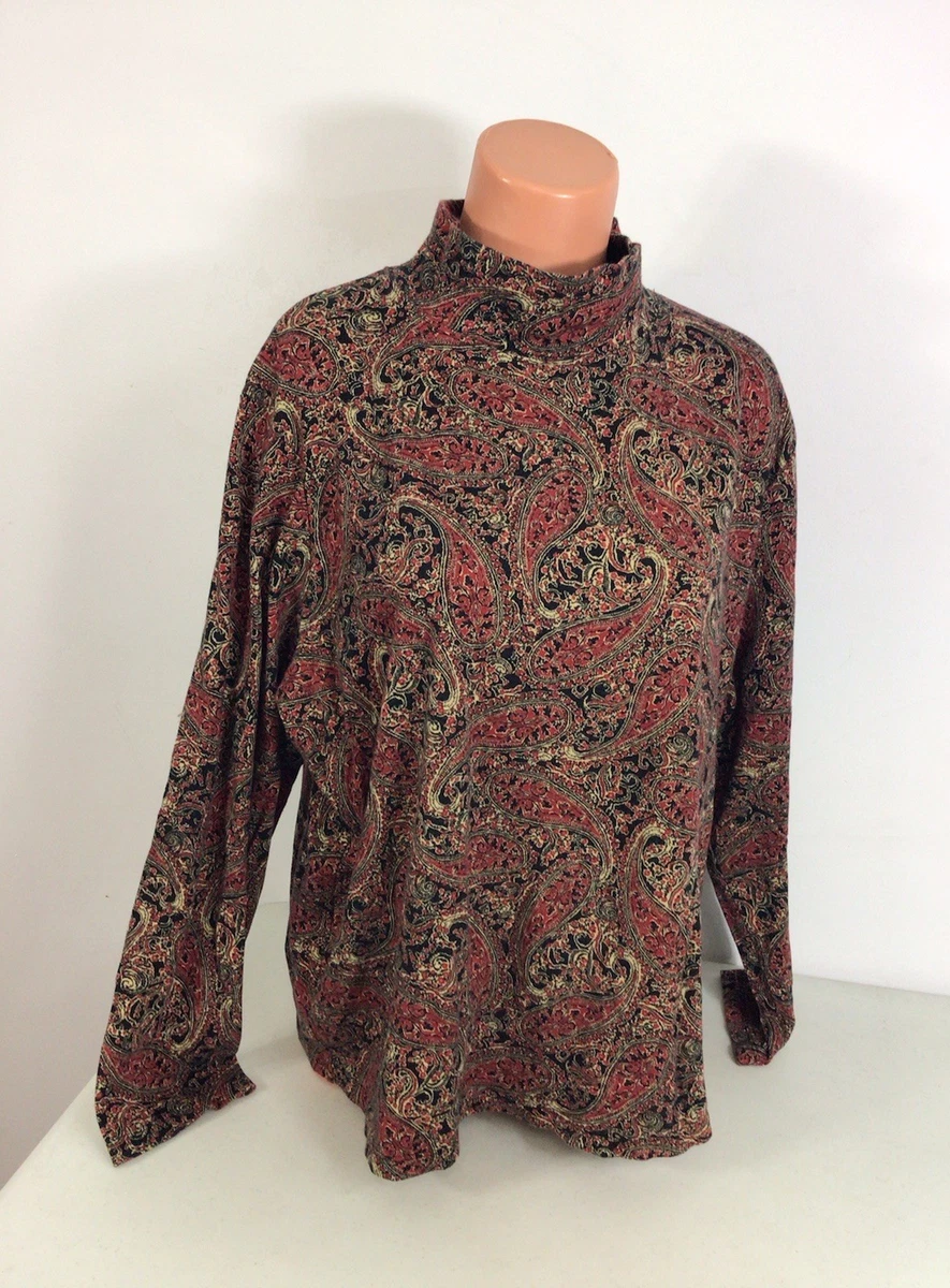 Pull Col Roulé Rouge Jones New York Sport - Neuf Avec étiquettes Taille XL En Coton