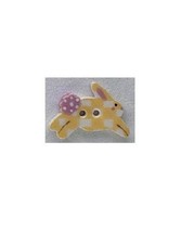Mill Hill Ceramic Buttons 86299 Yellow Checkerboard Bunny