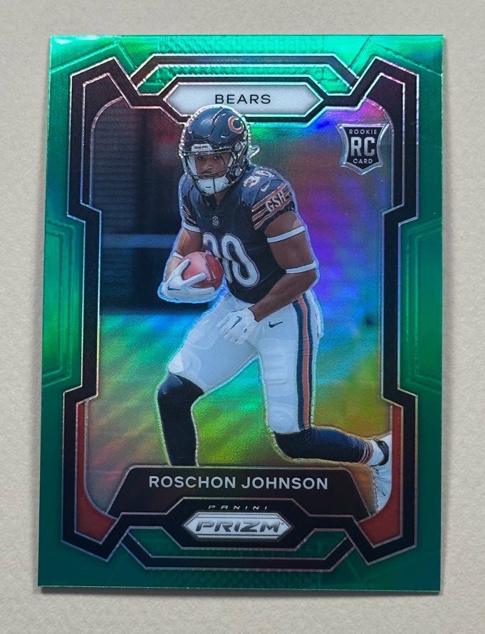 Roschon Johnson - 2023 Panini Prizm - Green Prizm - Rookie #314 - Bears