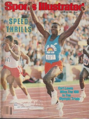 Sports Illustrated Carl Lewis Olympic Trials, US Open, Boxing June 1984 KL6254