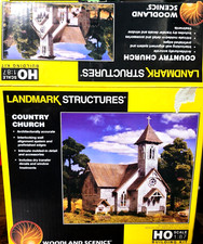KIT-Woodland Scenics HO 1/87 Community COUNTRY Church- KIT 4 LAYOUT/DISPLAY-LOOK