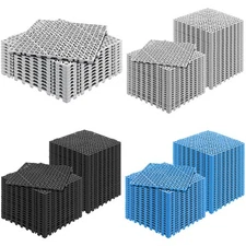Interlocking Drainage Floor Mat 12" x 12" PVC Non-Slip Floor Tiles