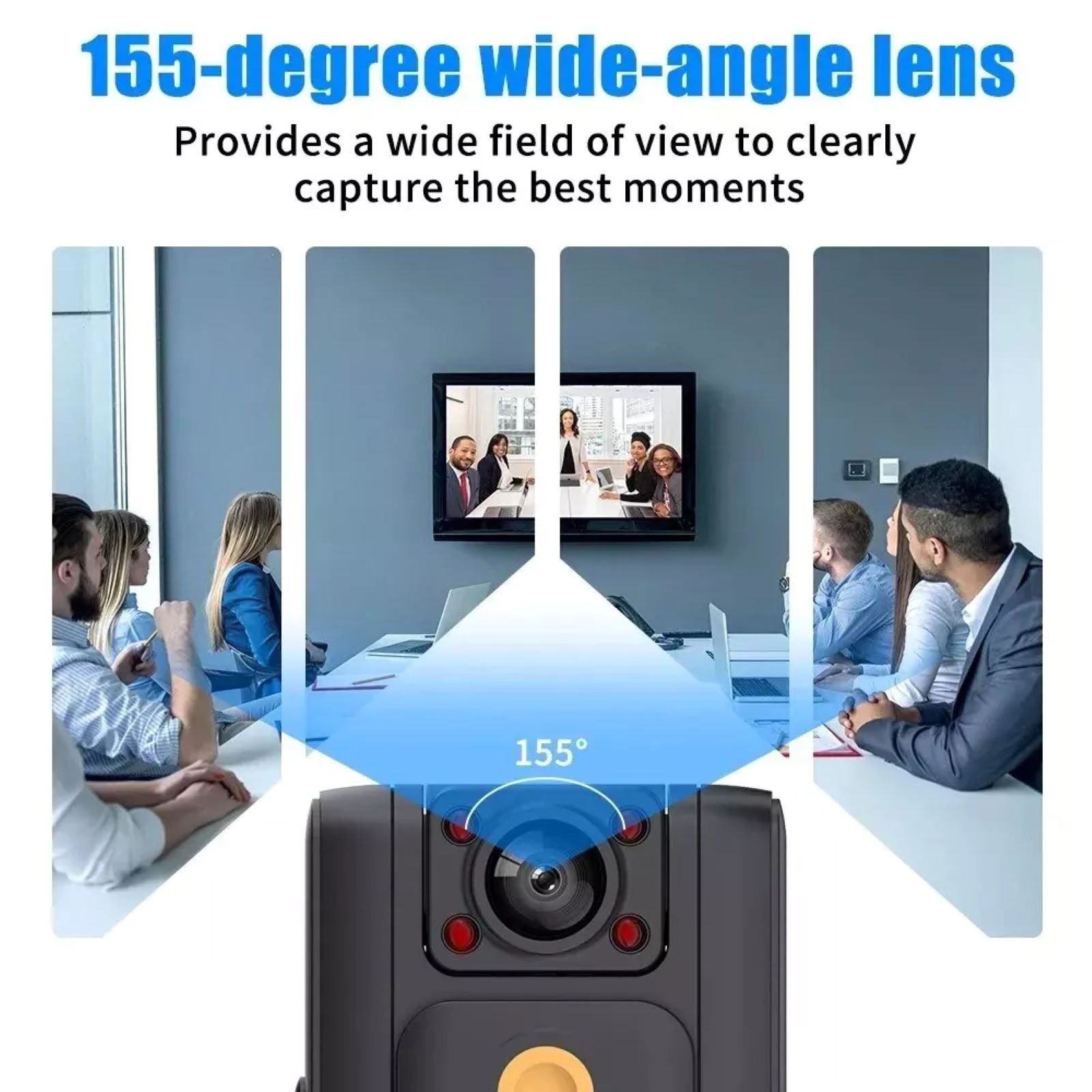 HD 1080P 180° Rotating Lens Audio Video Recorder DVR IR Night ABS Camera