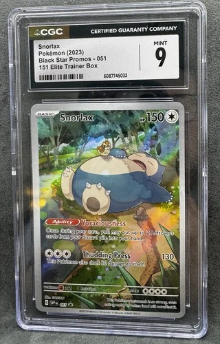 Snorlax 051 Sv: Scarlet & Violet Promo Cards Holo Pokemon TCG Graded CGC 9