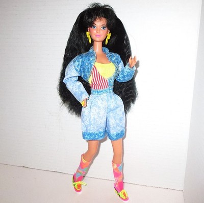 Vintage 1990 All American KIRA Barbie Doll Reebok #9427 Mattel GUC
