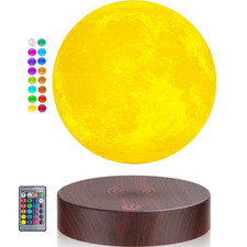 Didwi Levitating Moon Lamp Magnetic Floating Moon Light 16 Colors Led Lighting