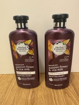 Lot Of 2 Herbal Essences Nourish Passion Flower & Rice Milk Conditioner Rare HTF
