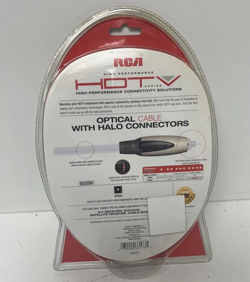 RCA High Performance HDTV Series HD3HPL - digital audio cable (optical) - 3 ft - Image 2 of 2