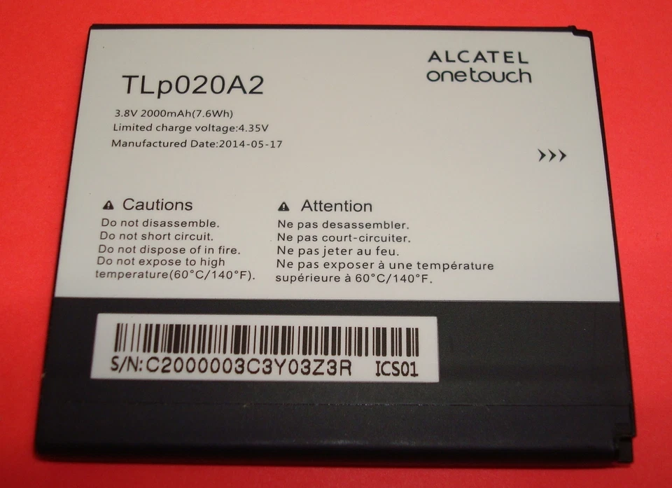 🔋 OEM Alcatel TLP020A2 Battery Replacement OneTouch Pop S3 Star A845L OT-505a - Image 2 of 2