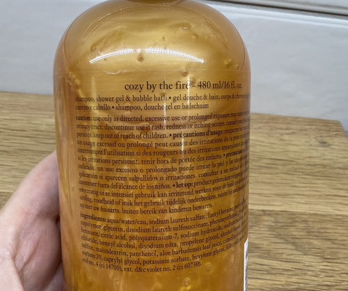 Philosophy Cozy by the Fire Shampoo Shower Gel & Bubble Bath 480 ml 16 fl oz New - Picture 5 of 5