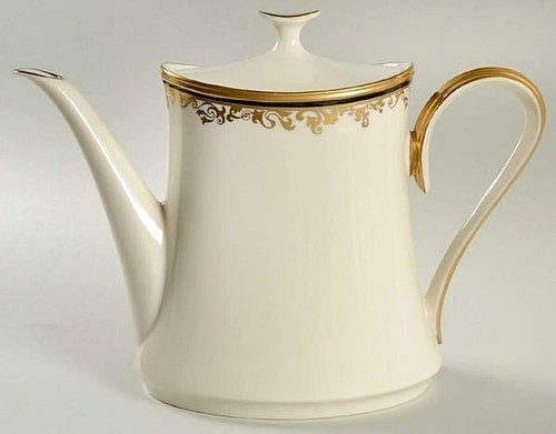 LENOX CHINA ECLIPSE Cream & Gold Trim 50 Pc Service For 6 Gold Backstamp Mint - Picture 15 of 24