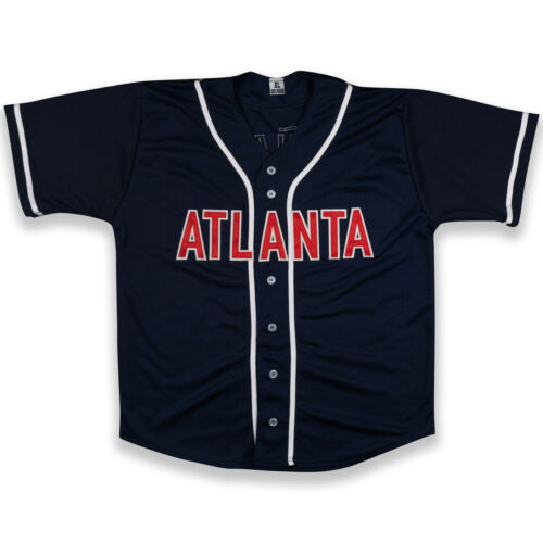 Ronald Acuna Jr. Braves Signed "El de la Sabana" Navy Pro Style Jersey JSA - Picture 2 of 2