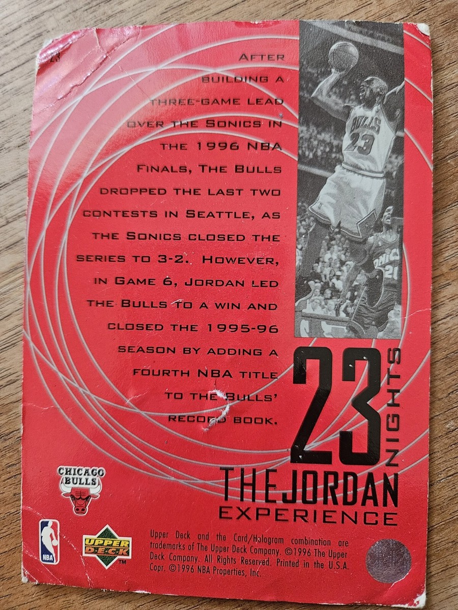 1996-97 Upper Deck 23 Nights The Jordan Experience Jumbo #23