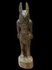 Rare Ancient Egyptian Antiquities Statue Of God Anubis God Of Death Pharaonic BC