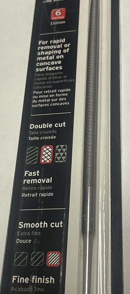 Corona 6” Round File, Smooth Cut, Double-Cut, No Handle - NEW IN BOX (JL042) - Image 2 of 2