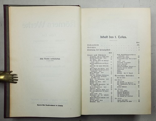Theodor KÖRNER: WERKE en dos partes, primera edición editorial Bong, hacia 1910 - Imagen 6 de 15