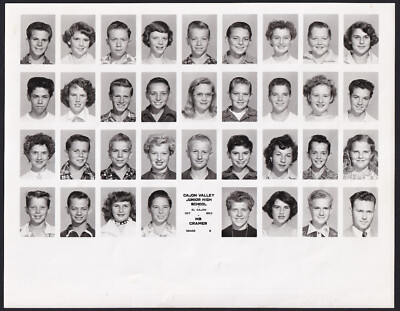 California-El Cajon-1953 Cajon Valley Jr High School-Class Photo-Grade 8-Cramer