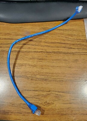 Used WORKING & TESTED Ultra Cat6 Cable Ethernet Blue 1.6Ft Long
