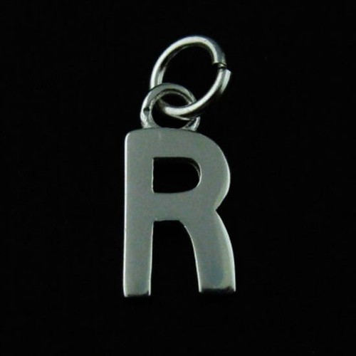 925 Sterling Silver Letter Charms, A-Z Letter Pendant (1 piece) - Picture 19 of 27