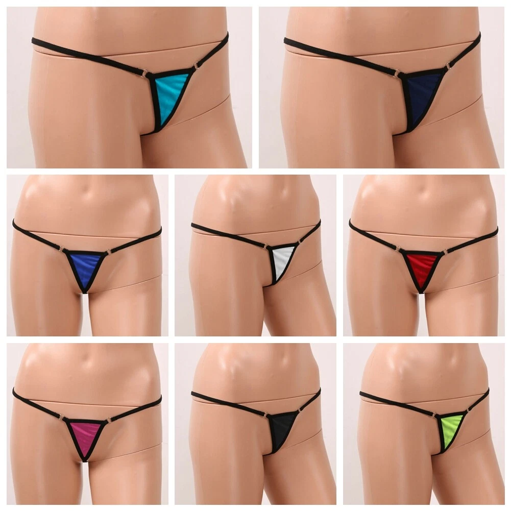 Women's Sexy Micro Mini Panties Low Rise T-Back Underwear Thongs G-string  Briefs