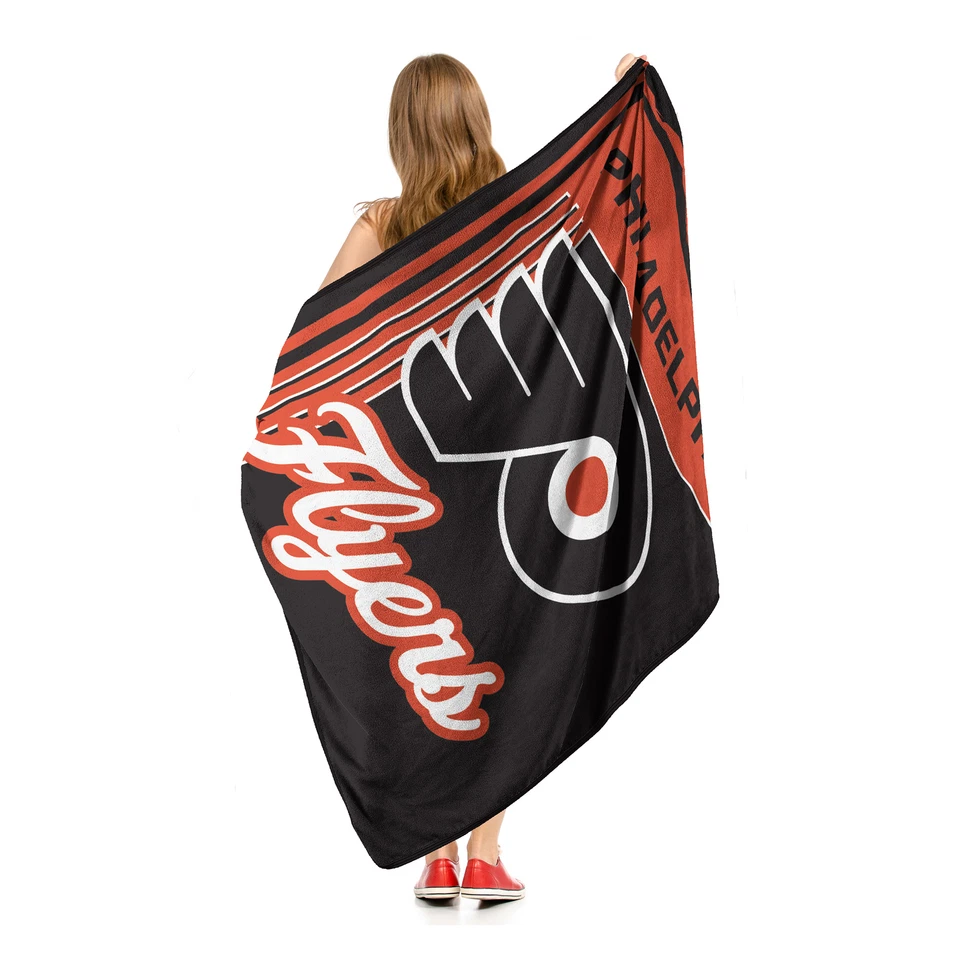 Manta de microfibra Philadelphia Flyers 46" x 60" con licencia oficial de la NHL Foto 3 de 4