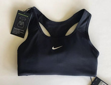Nike Womens's XS Swoosh Medium-Support Padded Sports Bra BV3636 Black NEW