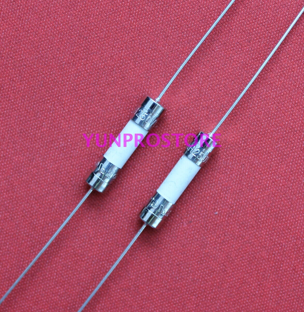 5pcs T5AH250V, T5A250V AXIAL, CERAMIC fuses 5x20mm, 5 Amp 250V