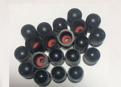 TIRE STEM COVERS 50 Cosmetic IMPERFECT UNIVERSAL CAPS W/ RUBBER GASKET VALVE