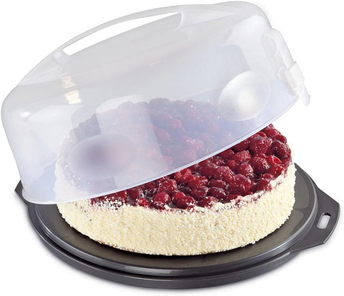 Contenitore per Torte, Plastica, Trasparente, Ø 31,5 Cm - Foto 11 di 12
