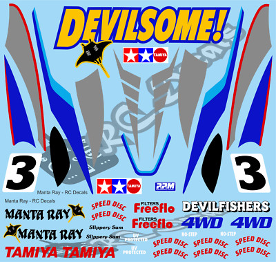 Vintage Manta Ray Decals / Sticker Farbwahl - Tamiya Schumacher