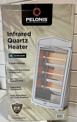Pelonis Infrared Quartz Heater Stand Up Portable 3 Settings 1500 Watt  Adjustable | eBay