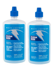 SET OF TWO WHITE LIGHTNING BIKE BICYCLE CLEAN RIDE CHAIN LUBE SELF CLEANING 8oz.