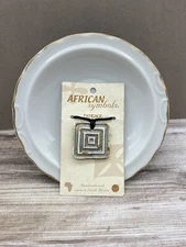 African Symbols Patience Natural Clay Pendant Necklace Handmade in South Africa