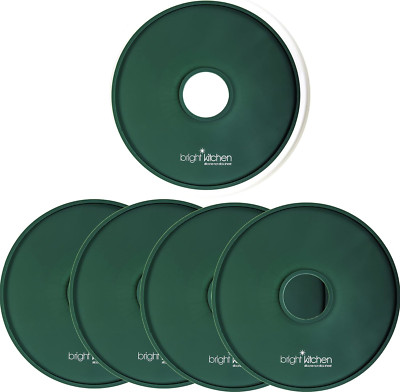 4 Fruit Leather Silicone Dehydrator Sheets with EDGES - NON-Toxic for Nesco Lip