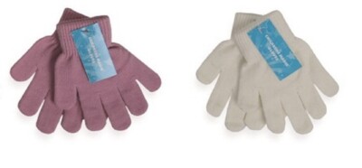 2 Paar Kinder-Handschuhe  Magic-Gloves  uni, warme dehnbare Strickhandschuh Pink