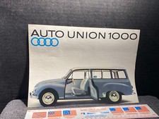 ORIGINAL VINTAGE SALES BROCHURE 1960'S AUTO UNION AUDI 1000 WAGON